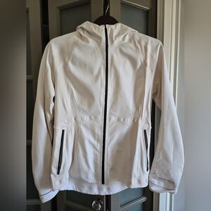 lululemon athletica Women's White Cross Chill Hooded Jacket SIZE 10